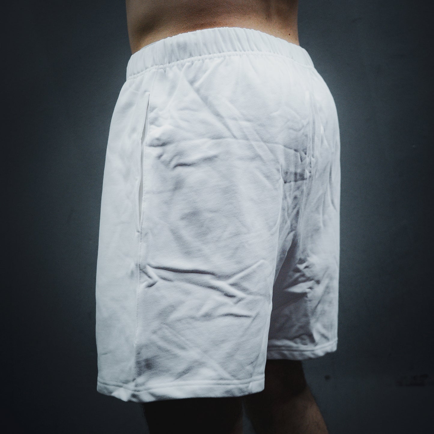 VVYRYS Founders Heavyweight French Terry Shorts 425gsm – Oversized Fit in pos: front color: white